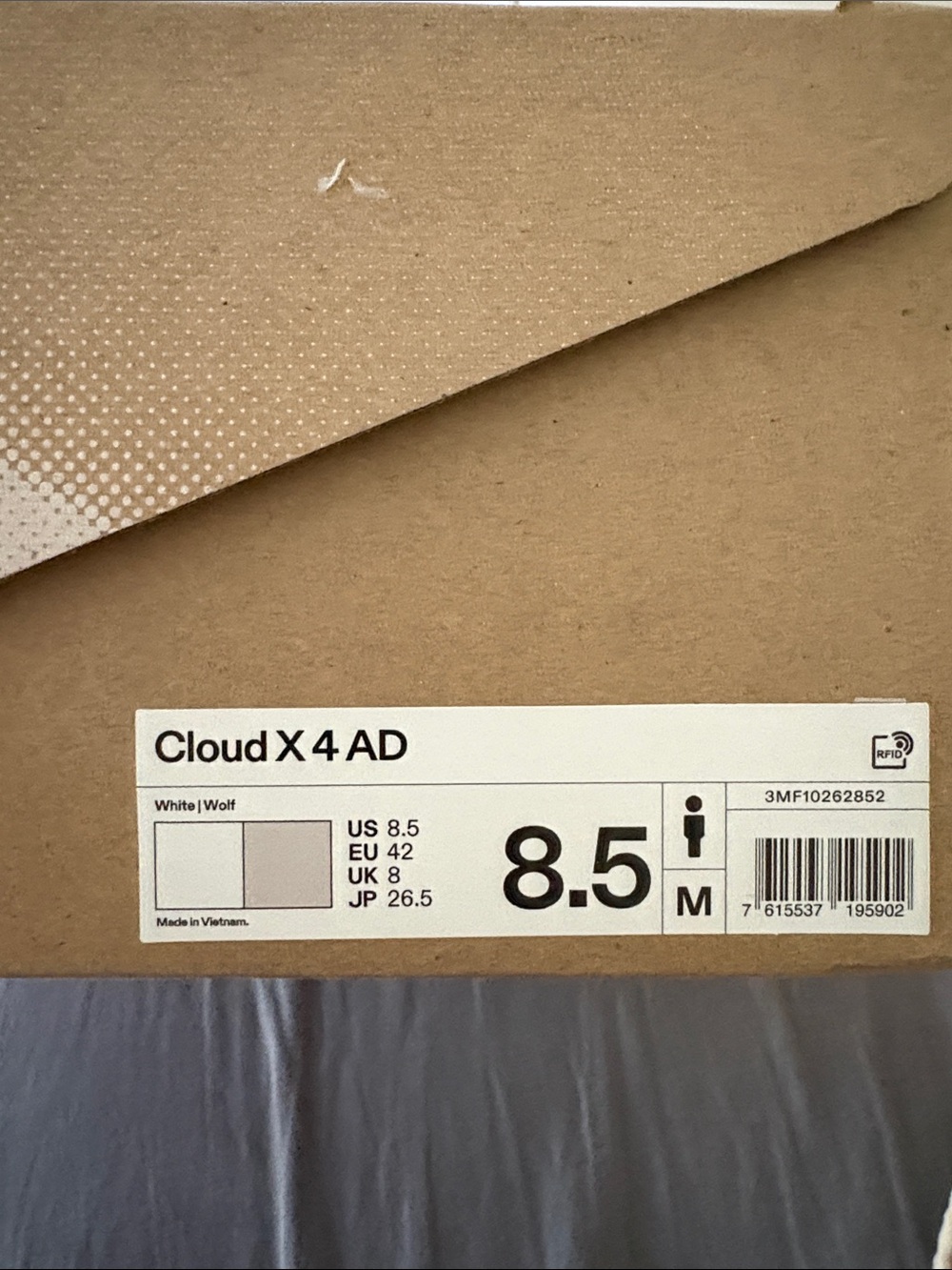 Cloud X 4 AD Athletic Running Shoes - White/Wolf